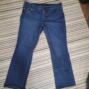 SUKI SLIM BOOT CUT SILVER JEANS SIZE 20W FLY BUTTON